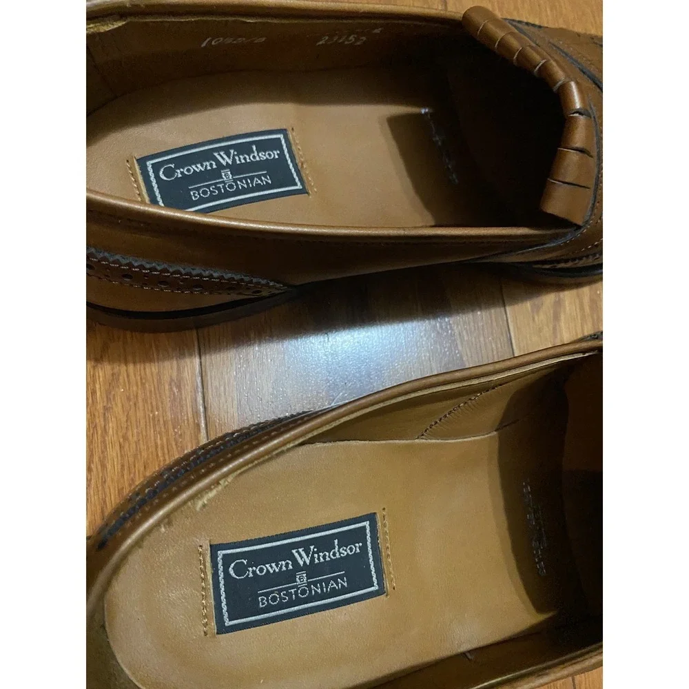 Bostonian‎ Crown Windsor Mens 10.5 D/B Loafers Oxford Shoes Brown Loafers In USA